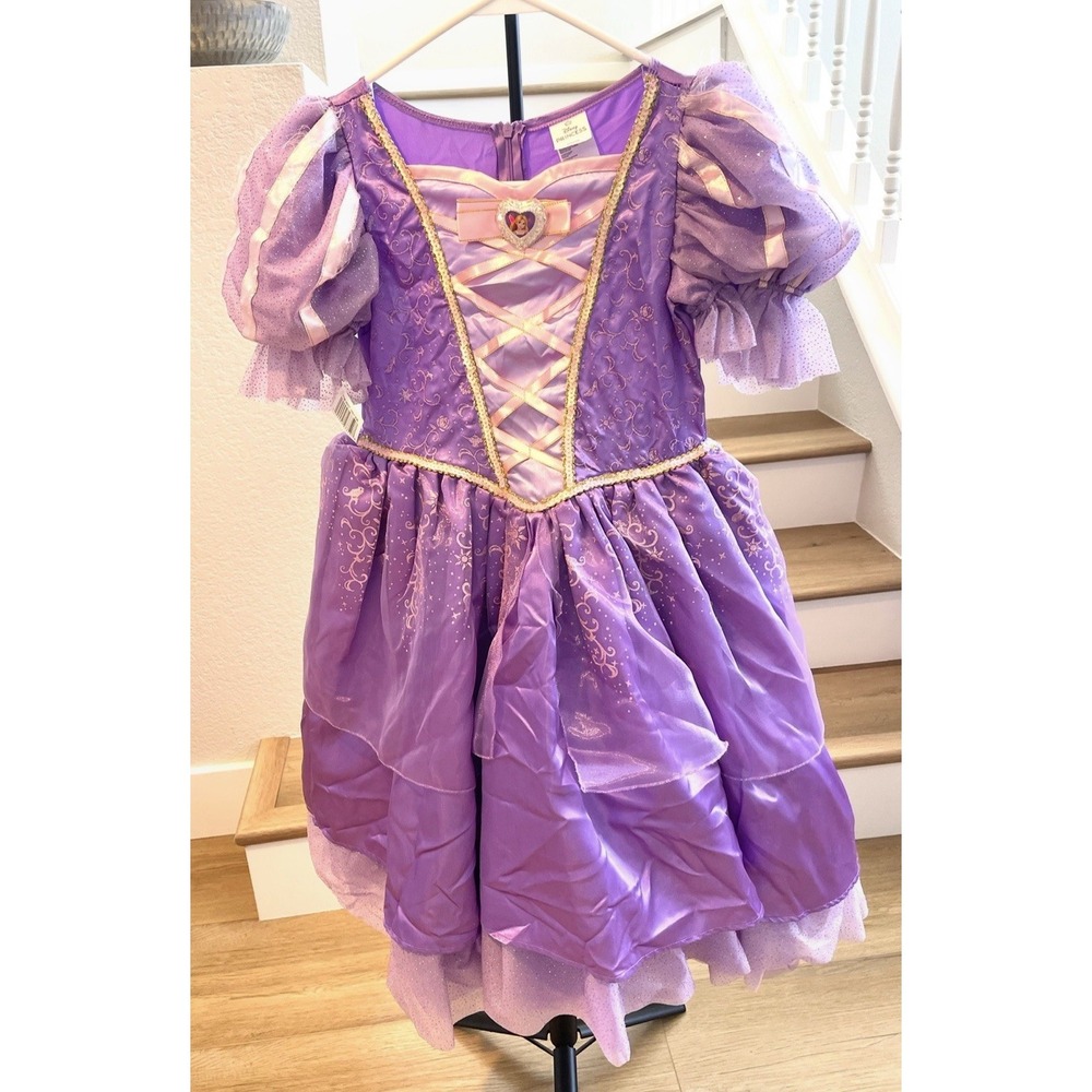 Disney Princess Rapunzel Costume Dress NWT Girls Medium 7-8 Tangled Disguise